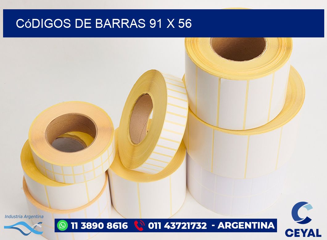 Códigos de Barras 91 x 56