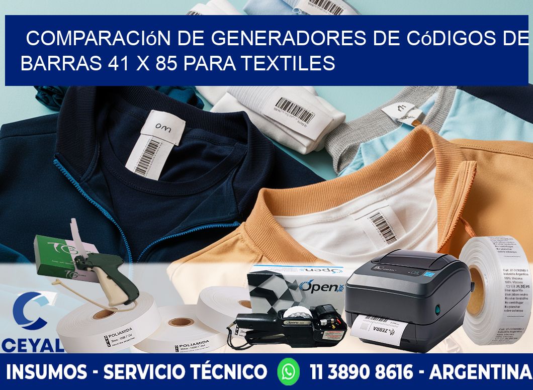 Comparación de Generadores de Códigos de Barras 41 x 85 para Textiles