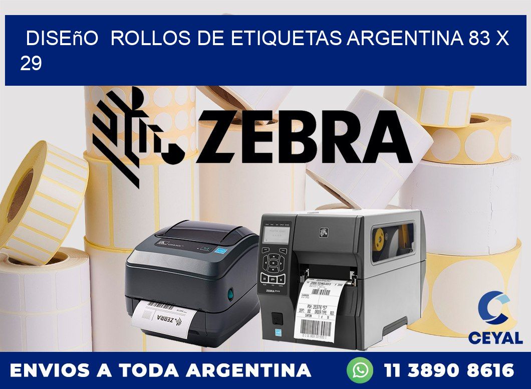 Diseño  ROLLOS DE ETIQUETAS ARGENTINA 83 x 29