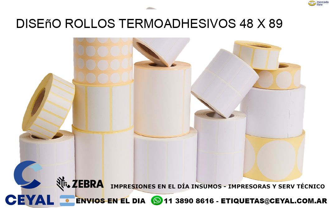 Diseño ROLLOS TERMOADHESIVOS 48 x 89