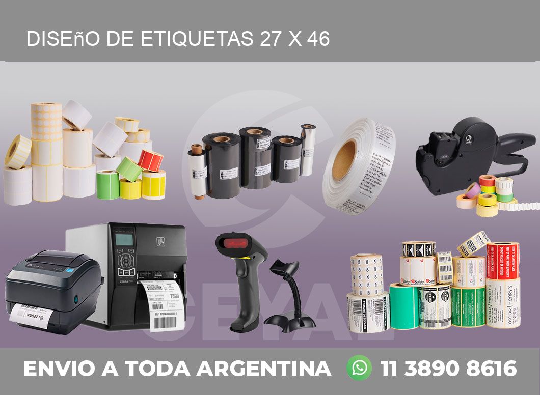 Diseño de etiquetas 27 x 46