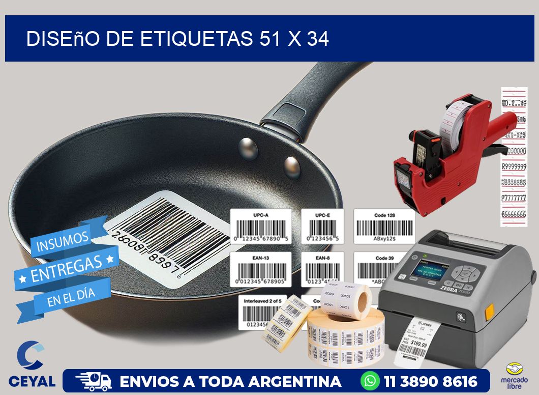 Diseño de etiquetas 51 x 34