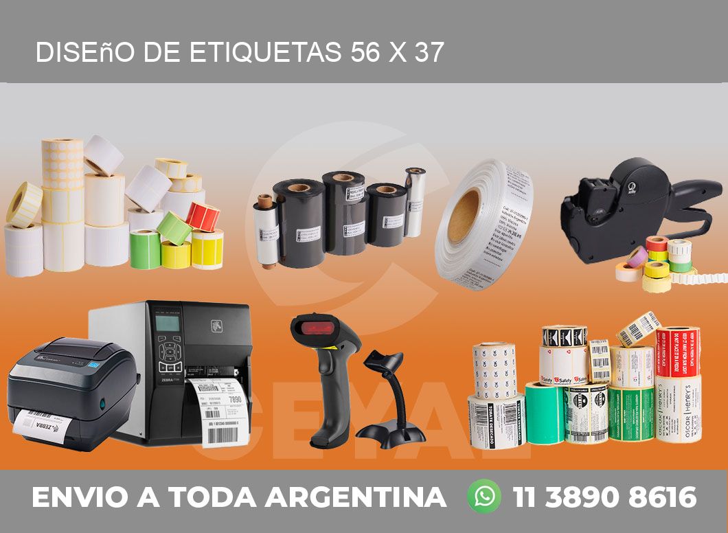 Diseño de etiquetas 56 x 37