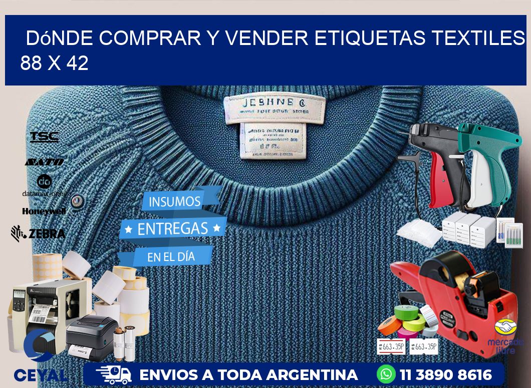 Dónde Comprar y Vender Etiquetas Textiles 88 x 42