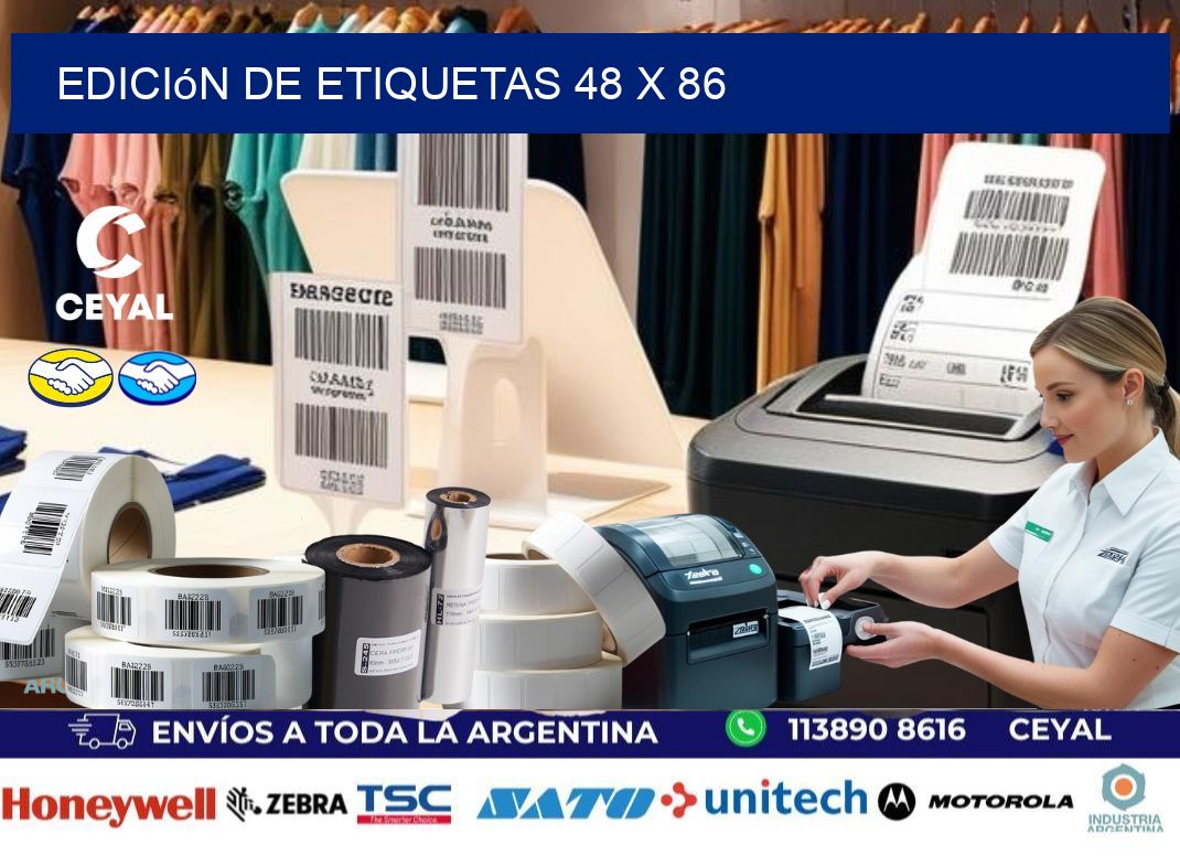 Edición de etiquetas 48 x 86
