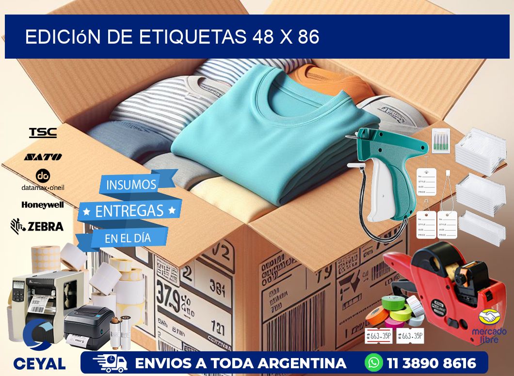 Edición de etiquetas 48 x 86
