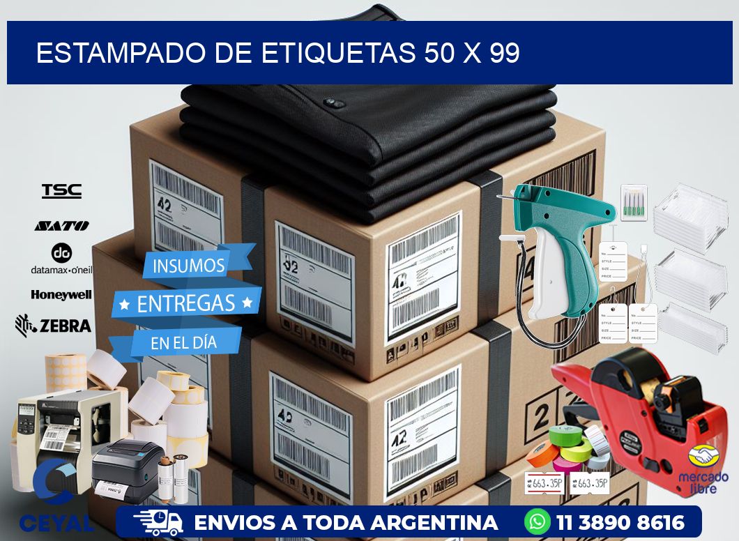 Estampado de etiquetas 50 x 99