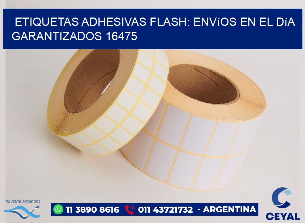Etiquetas adhesivas Flash: Envíos en el Día Garantizados 16475
