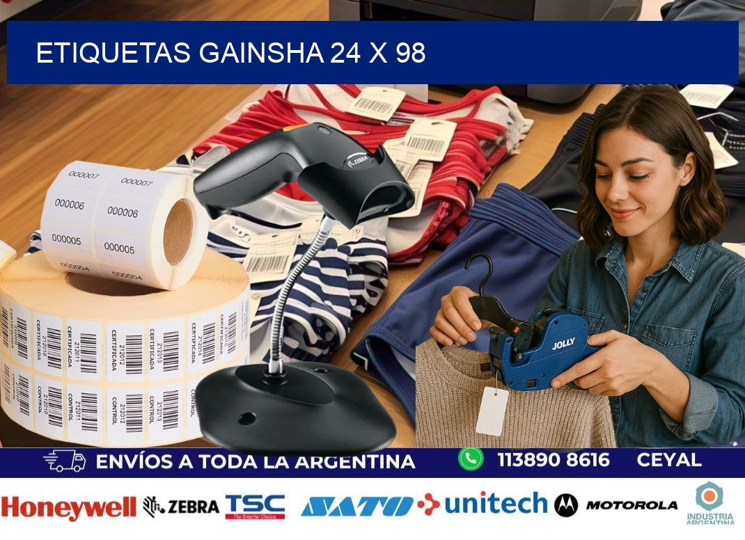 Etiquetas gainsha 24 x 98
