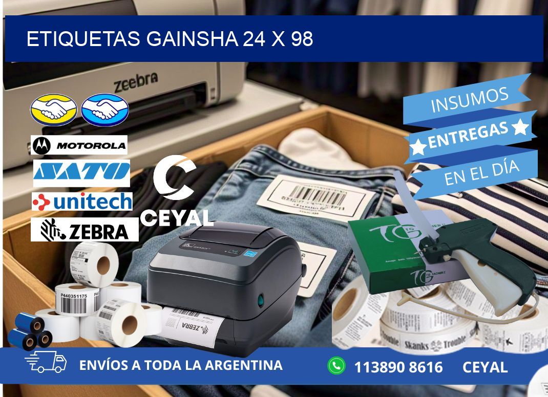 Etiquetas gainsha 24 x 98