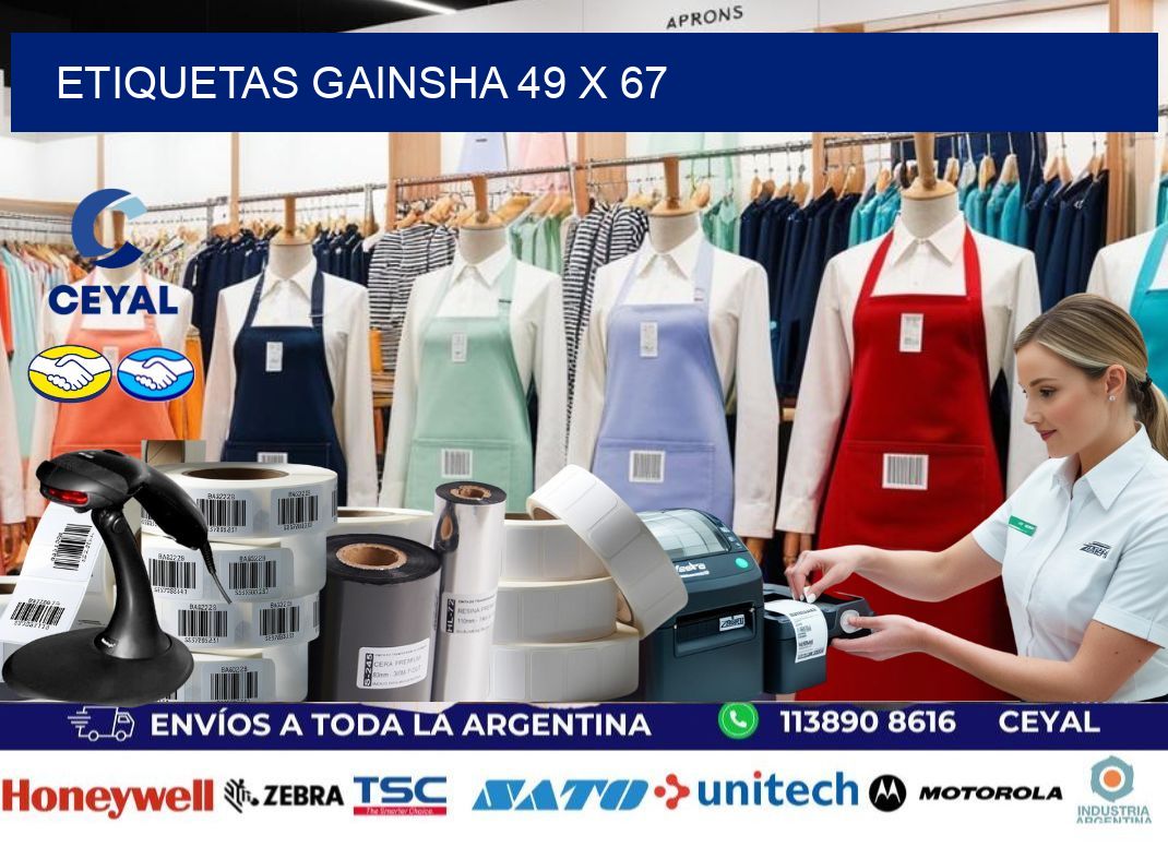 Etiquetas gainsha 49 x 67