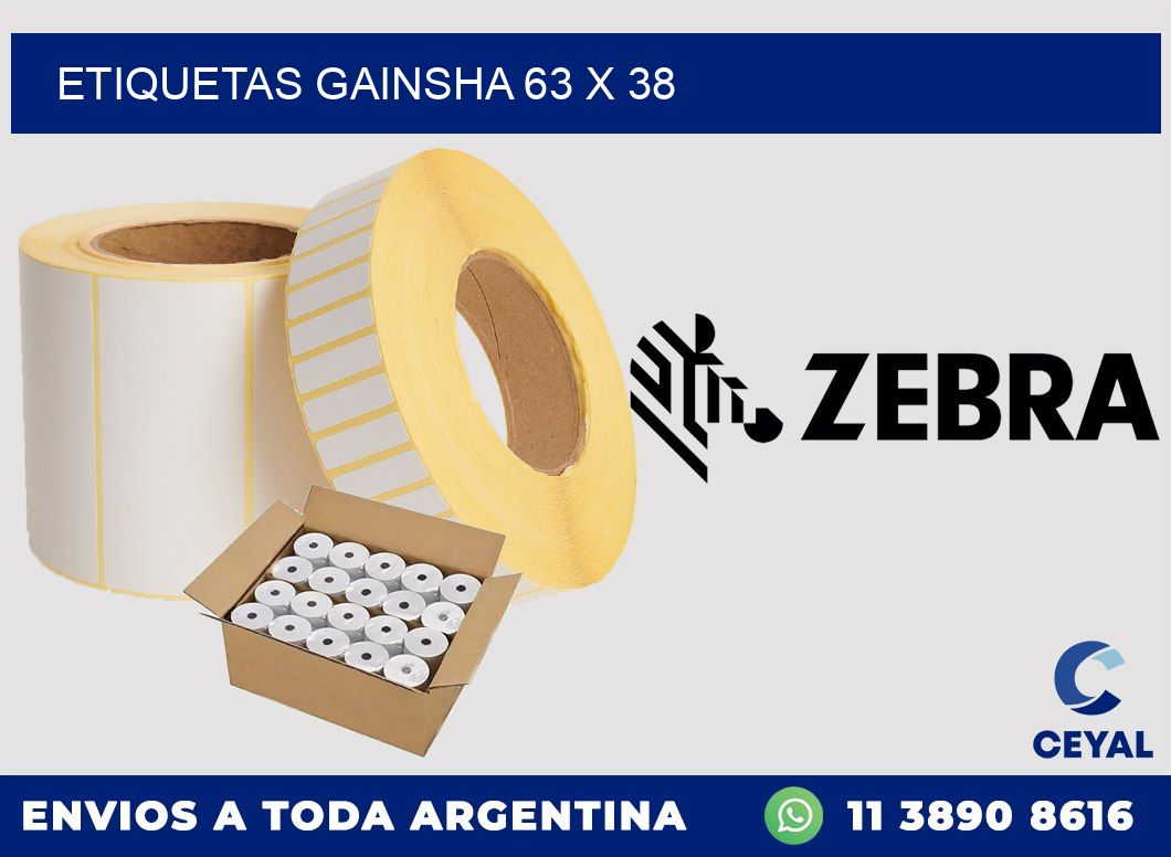 Etiquetas gainsha 63 x 38