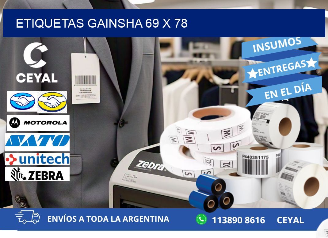 Etiquetas gainsha 69 x 78