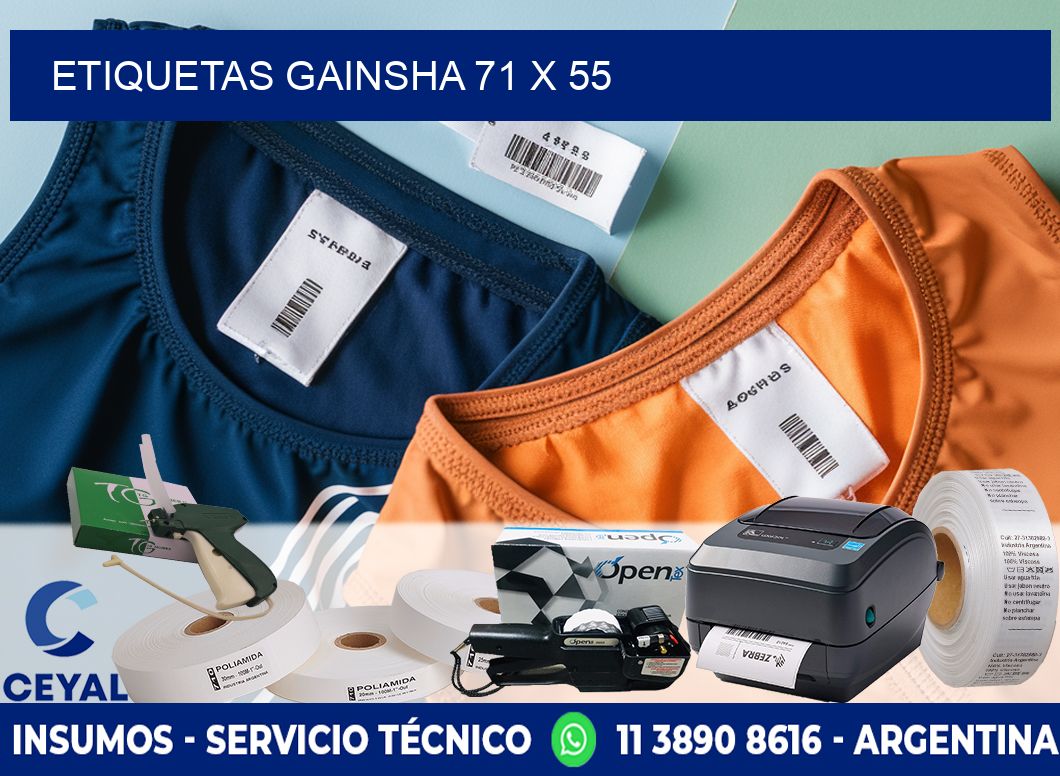 Etiquetas gainsha 71 x 55