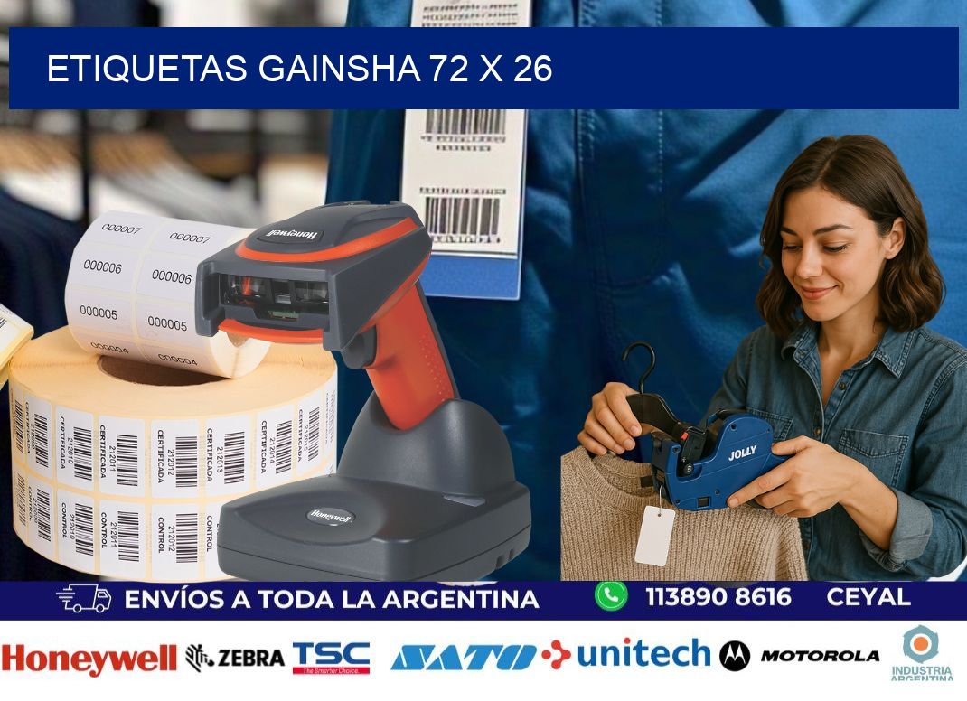 Etiquetas gainsha 72 x 26
