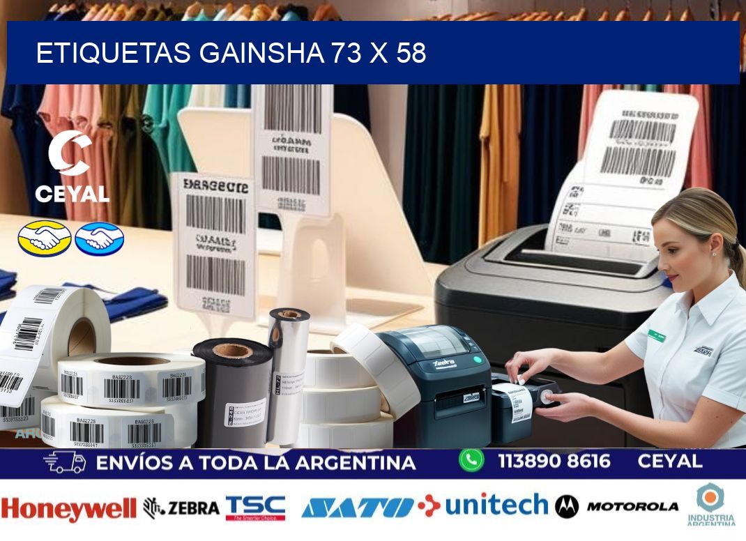 Etiquetas gainsha 73 x 58