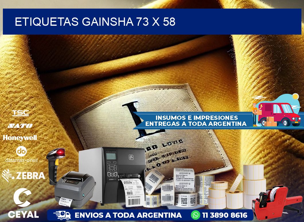 Etiquetas gainsha 73 x 58