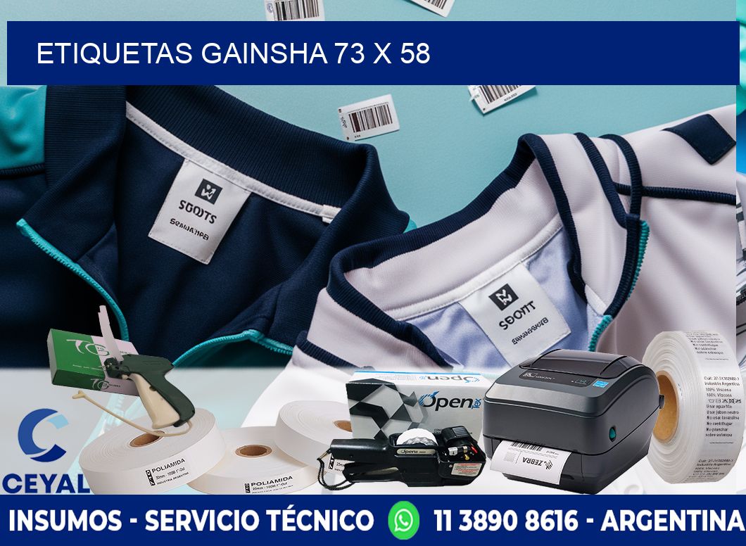 Etiquetas gainsha 73 x 58