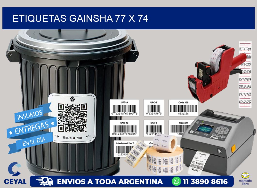 Etiquetas gainsha 77 x 74