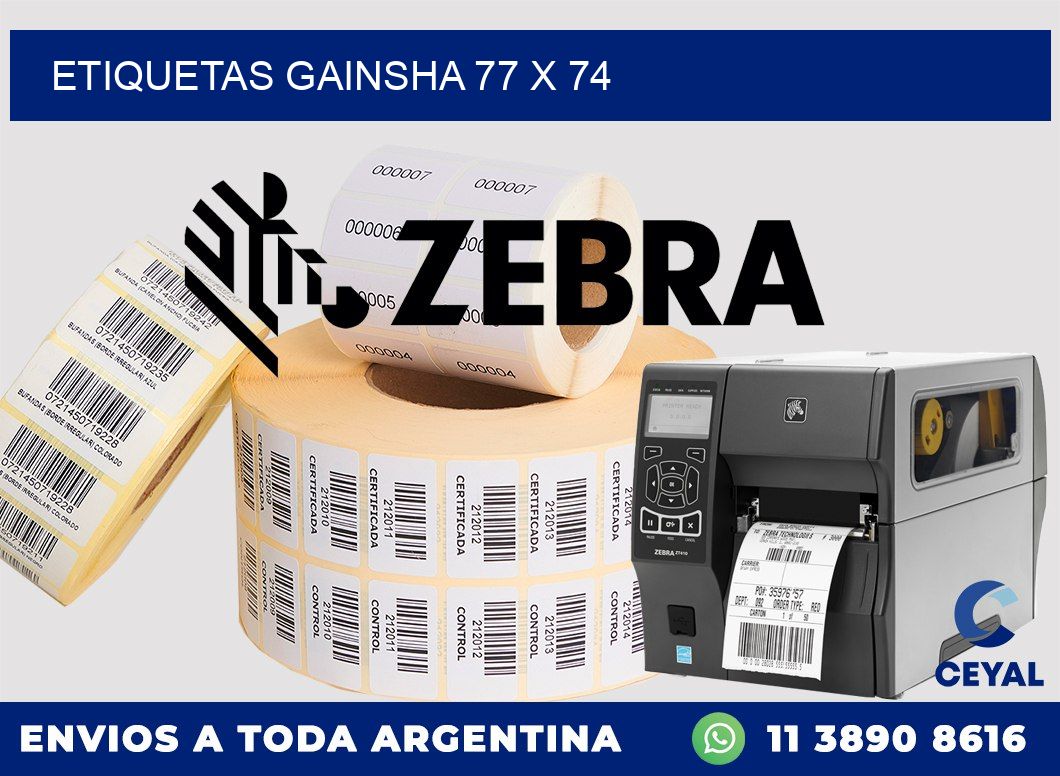 Etiquetas gainsha 77 x 74