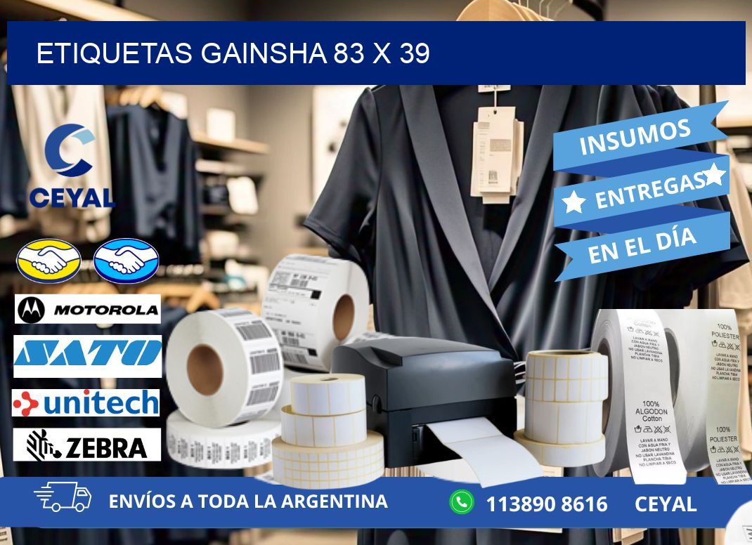 Etiquetas gainsha 83 x 39