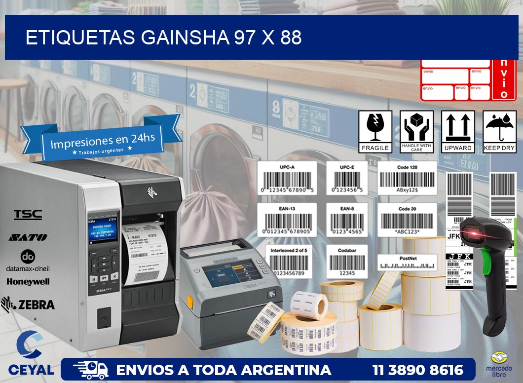 Etiquetas gainsha 97 x 88