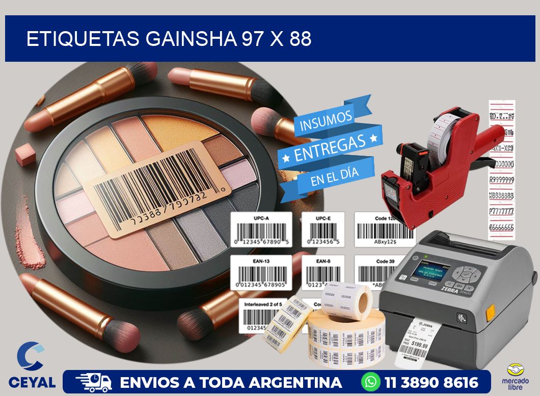 Etiquetas gainsha 97 x 88