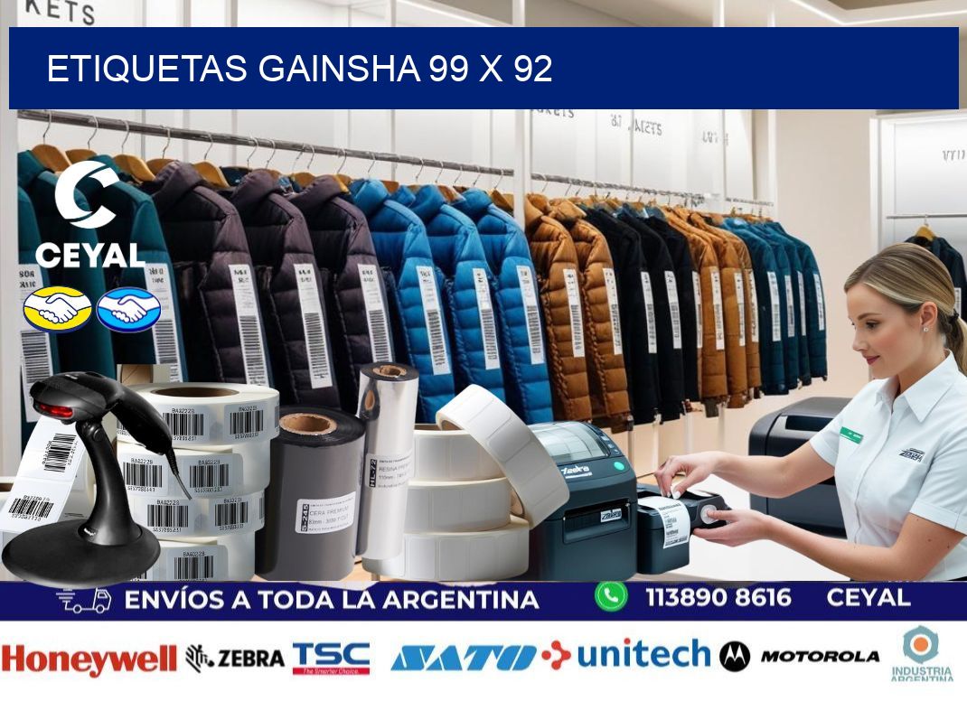 Etiquetas gainsha 99 x 92