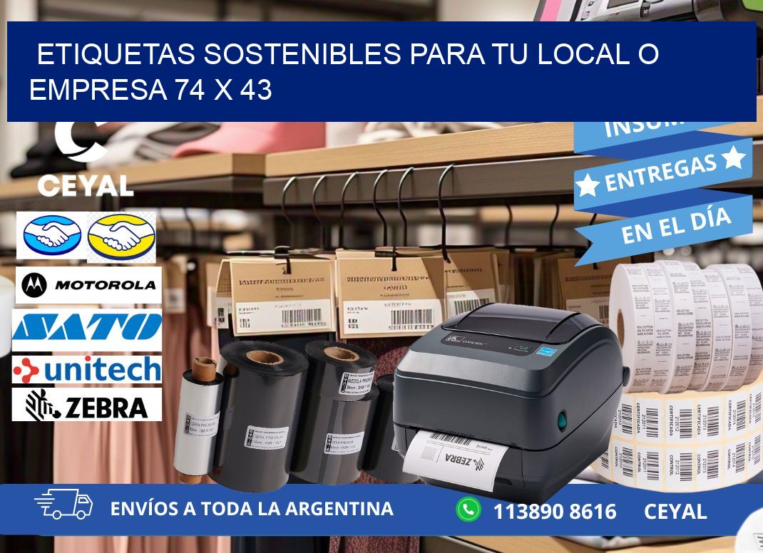 Etiquetas sostenibles para tu local o empresa 74 x 43