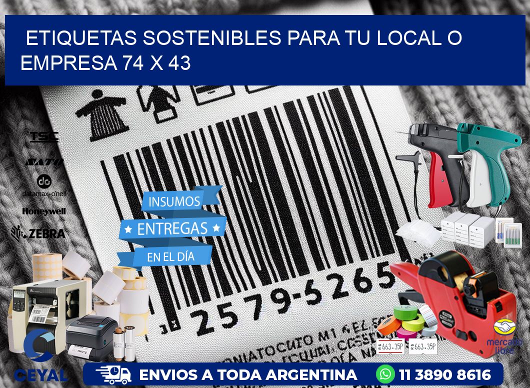 Etiquetas sostenibles para tu local o empresa 74 x 43