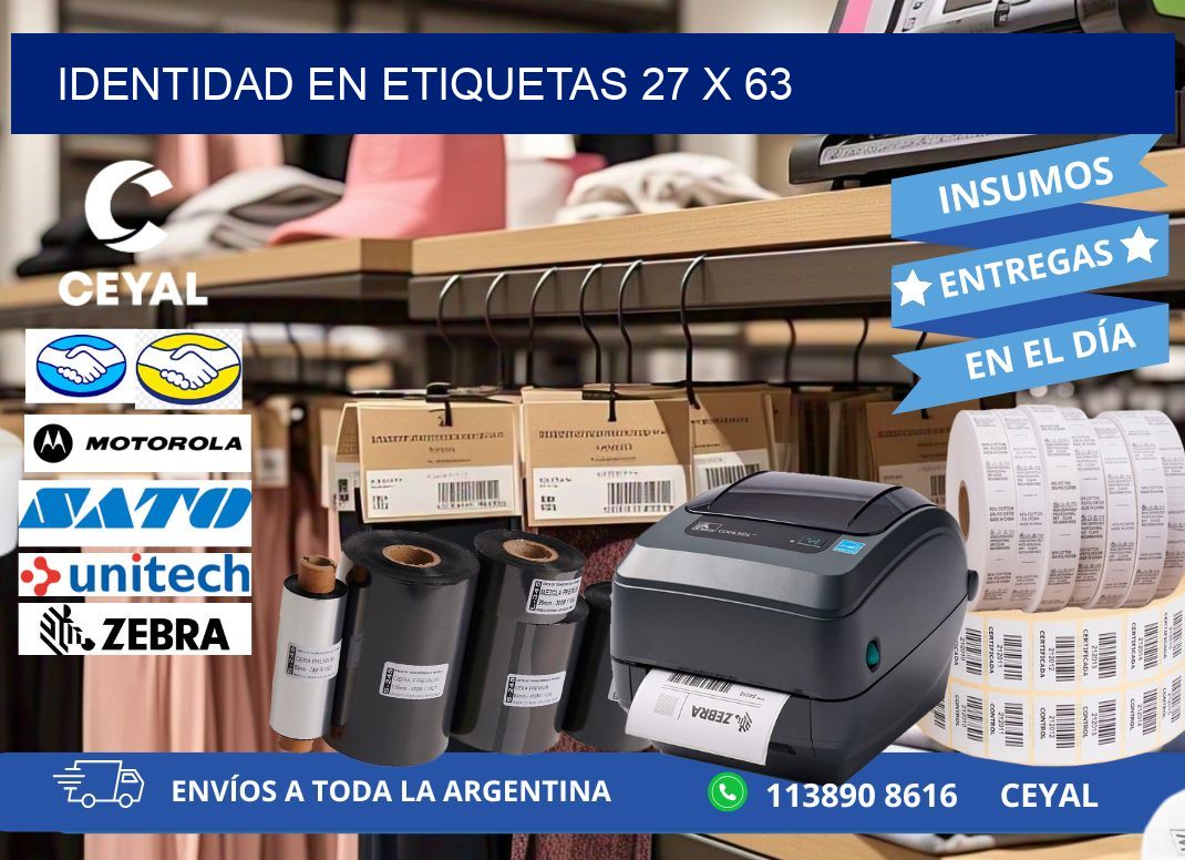 Identidad en etiquetas 27 x 63
