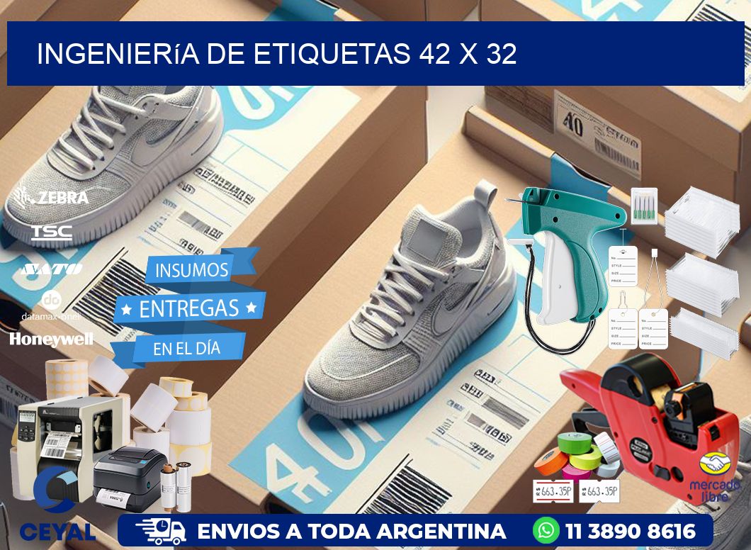 Ingeniería de etiquetas 42 x 32