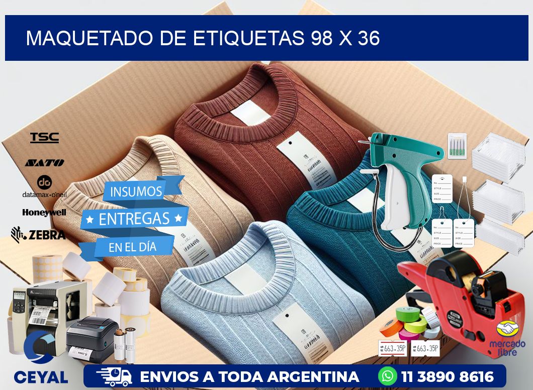 Maquetado de etiquetas 98 x 36