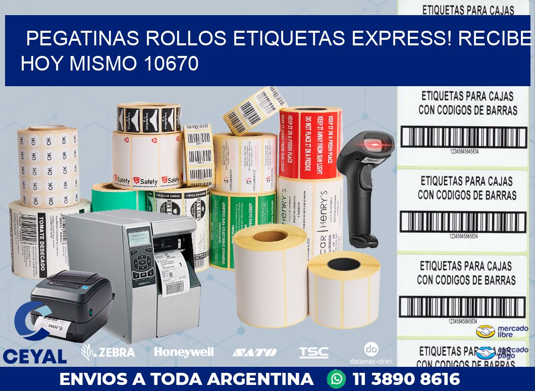 Pegatinas rollos etiquetas Express! Recibe Hoy Mismo 10670
