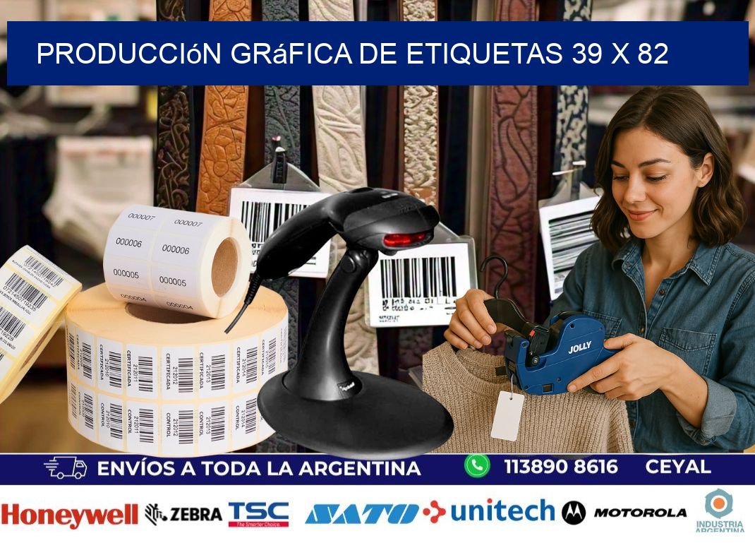 Producción gráfica de etiquetas 39 x 82