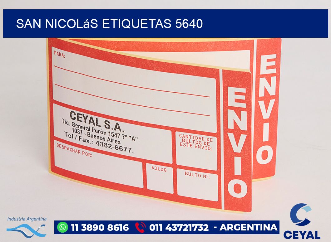 San Nicolás etiquetas 5640