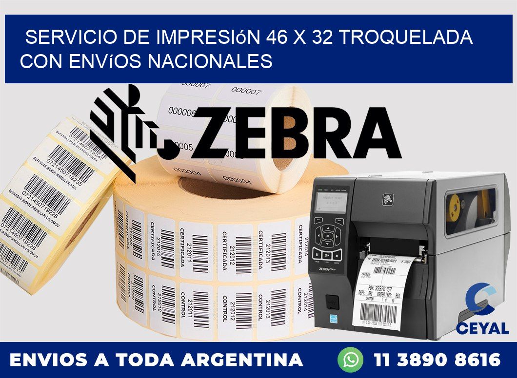 Servicio de impresión 46 x 32 troquelada con envíos nacionales