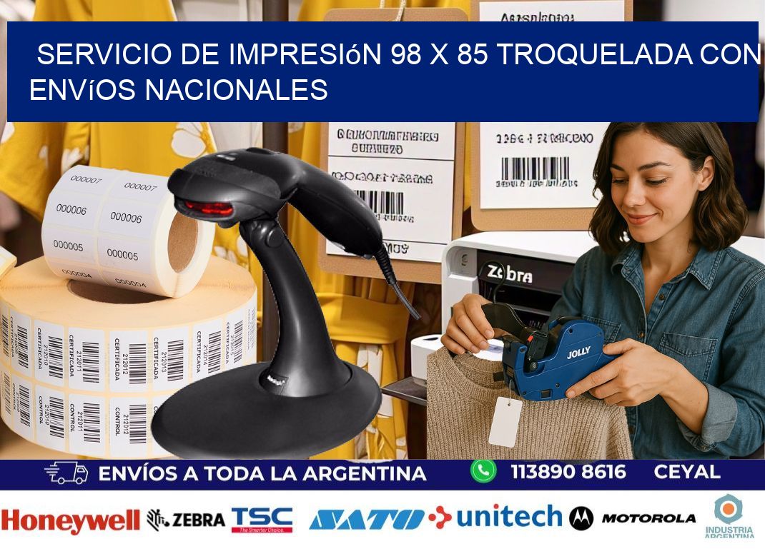 Servicio de impresión 98 x 85 troquelada con envíos nacionales