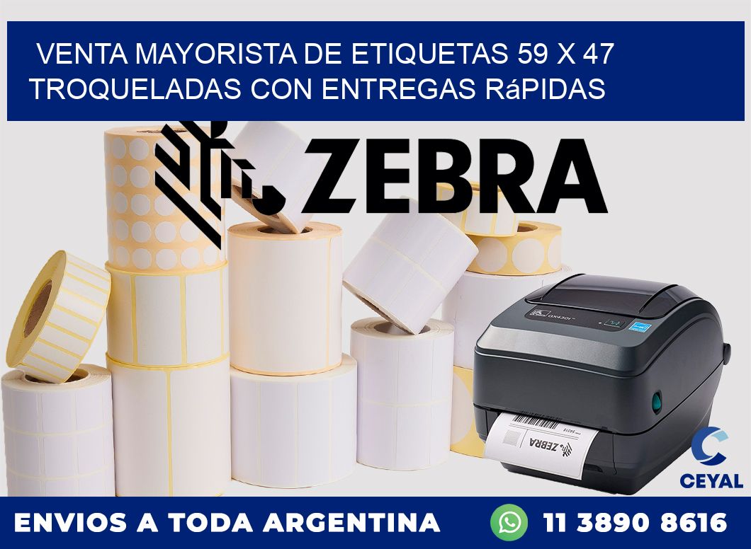 Venta mayorista de etiquetas 59 x 47 troqueladas con entregas rápidas