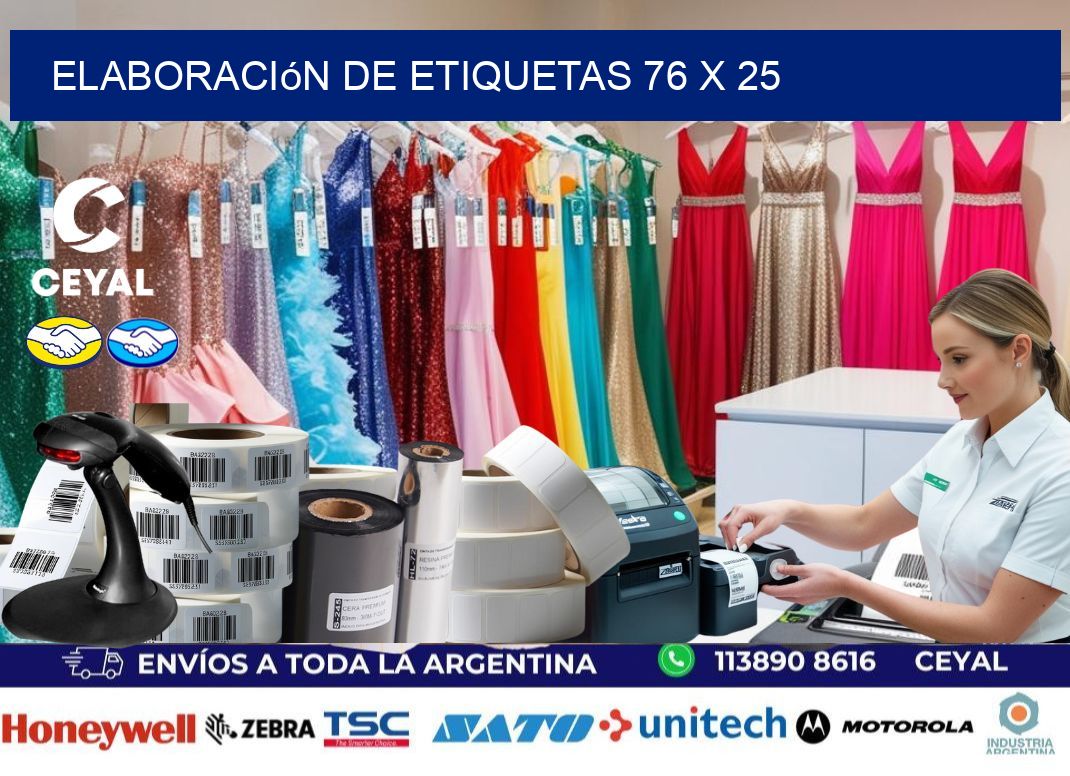 elaboración de etiquetas 76 x 25