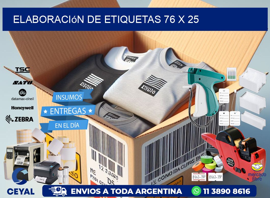elaboración de etiquetas 76 x 25