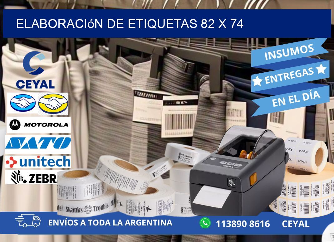 elaboración de etiquetas 82 x 74