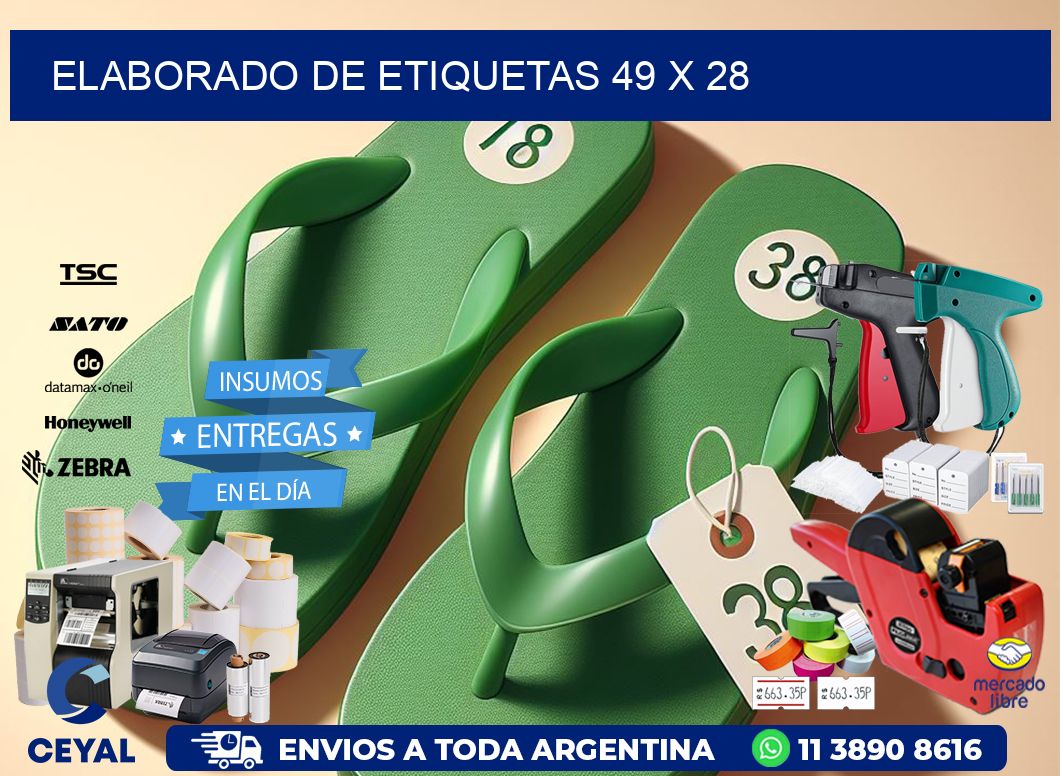elaborado de etiquetas 49 x 28