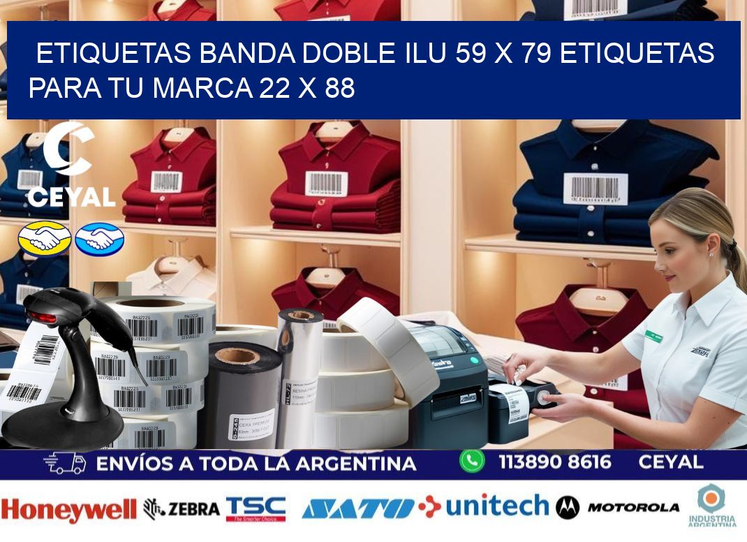 etiquetas banda doble ilu 59 x 79 etiquetas para tu marca 22 x 88