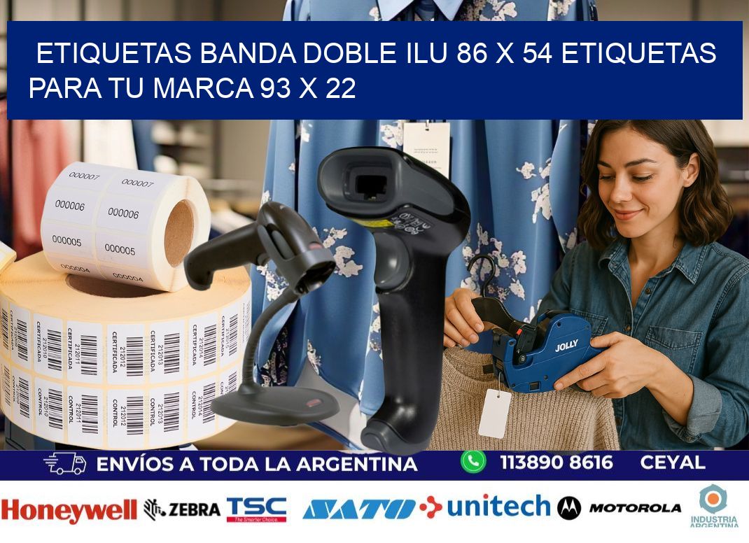 etiquetas banda doble ilu 86 x 54 etiquetas para tu marca 93 x 22