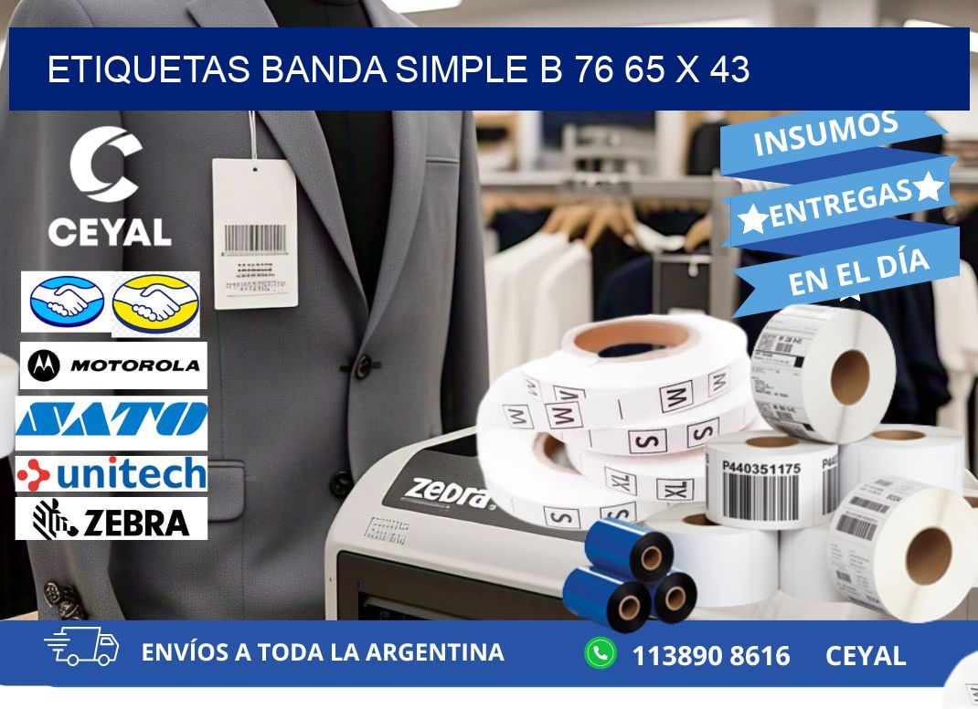etiquetas banda simple b 76 65 x 43