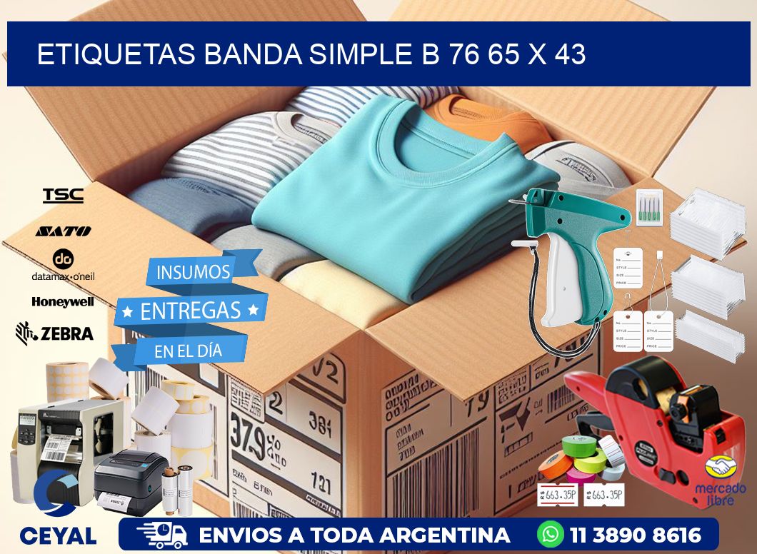 etiquetas banda simple b 76 65 x 43