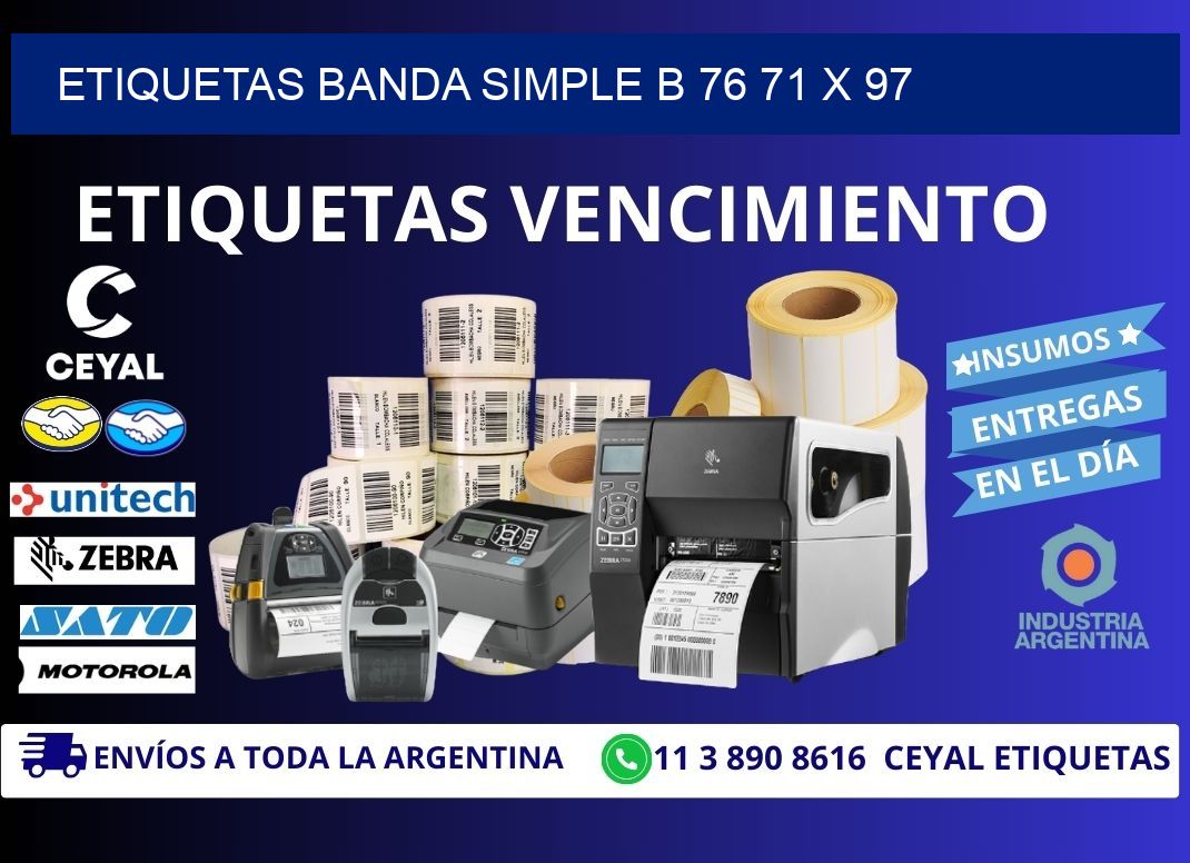 etiquetas banda simple b 76 71 x 97