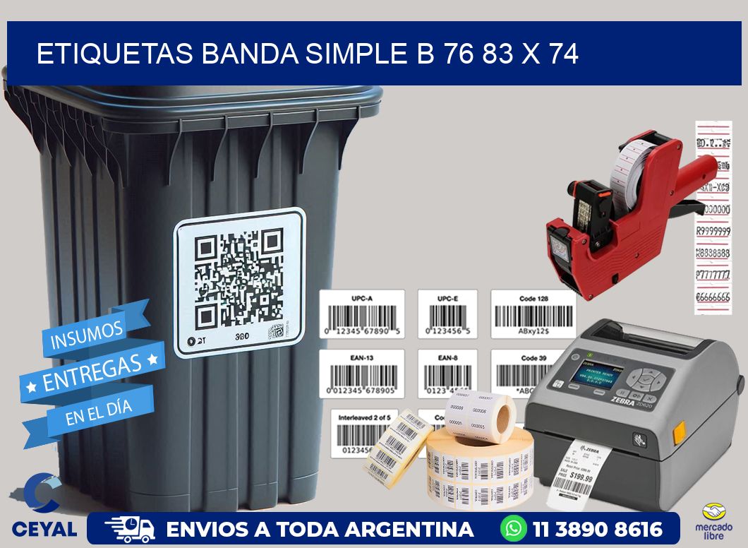 etiquetas banda simple b 76 83 x 74
