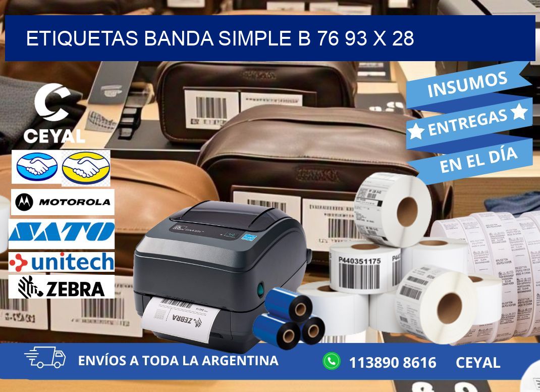 etiquetas banda simple b 76 93 x 28